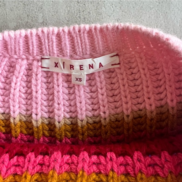 XIRENA Colorblock / Rainbow Apres Ski Sweater Relaxed Fit Size XS - Picture 6 of 10